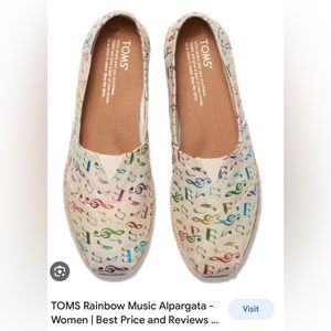 TOMS Rainbow Music Note Shoes